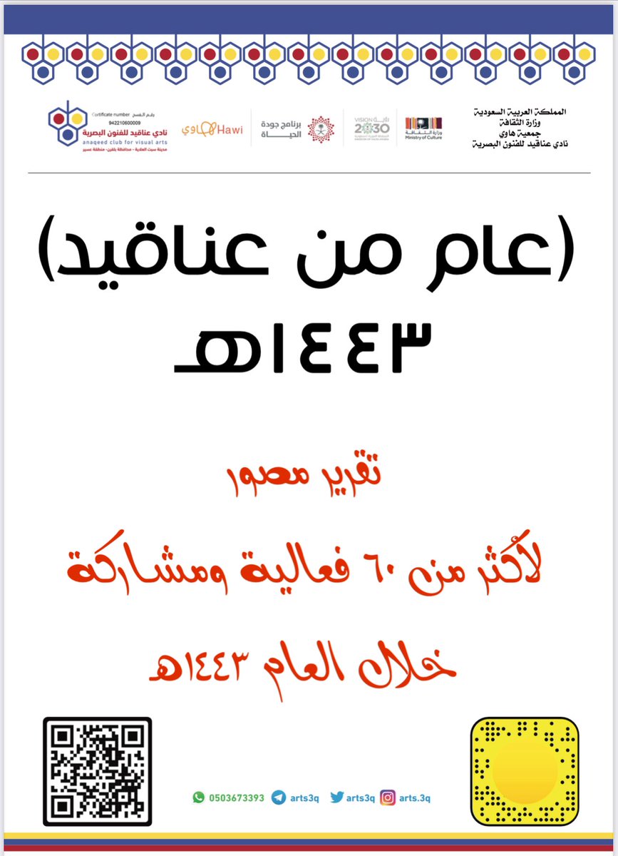 arts3q's tweet photo. ثريد لمشاركات وفعاليات نادي عناقيد للفنون البصرية خلال العام الماضي ١٤٤٣هـ https://t.co/P2A1LAvhPF