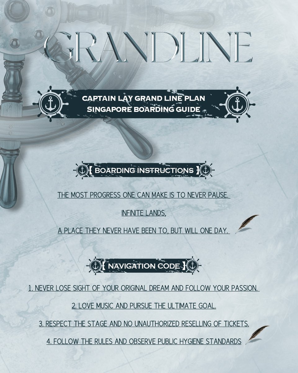 lay_studio's tweet photo. Lay Zhang’s Solo Tour 
Second stop: Singapore

Fellow crew members:
Please follow the boarding guide to get your ticket! 
On October 19th at 20:00 let's sail to the infinite lands with Captain @layzhang https://t.co/Hnl8CBVI51