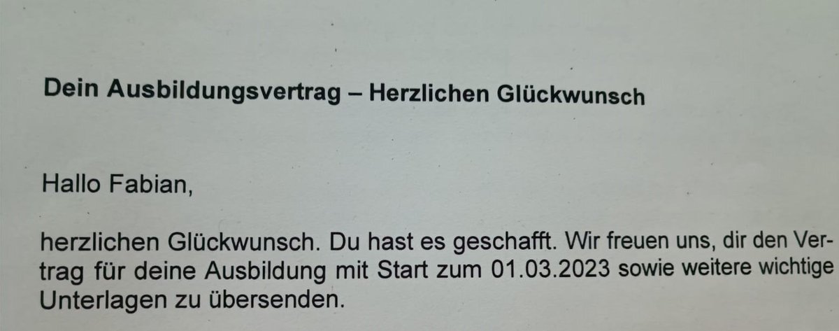 fab1aan's tweet photo. Freue mich auf die extrem auf die Ausbildung und auf die Kantine, was gibts am 01.03? Spaß beiseite, Vielen Dank @BVG_Kampagne <3 https://t.co/wVPjmbZ72W