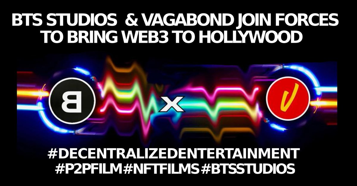 btsstudiosntwrk's tweet photo. Big things to come! We've officially launched the first phase of #BTSSTUDIOS and we're proud to announce our partnership with @Vagabondappio.Exciting things are happening #behindthescenes. Stay tuned!
#web3 #decentralized #blockchain #BTSSTUDIO #NFT
#NFTART #NFTFILM #HOLLYWOOD https://t.co/7gdknv2Tk4