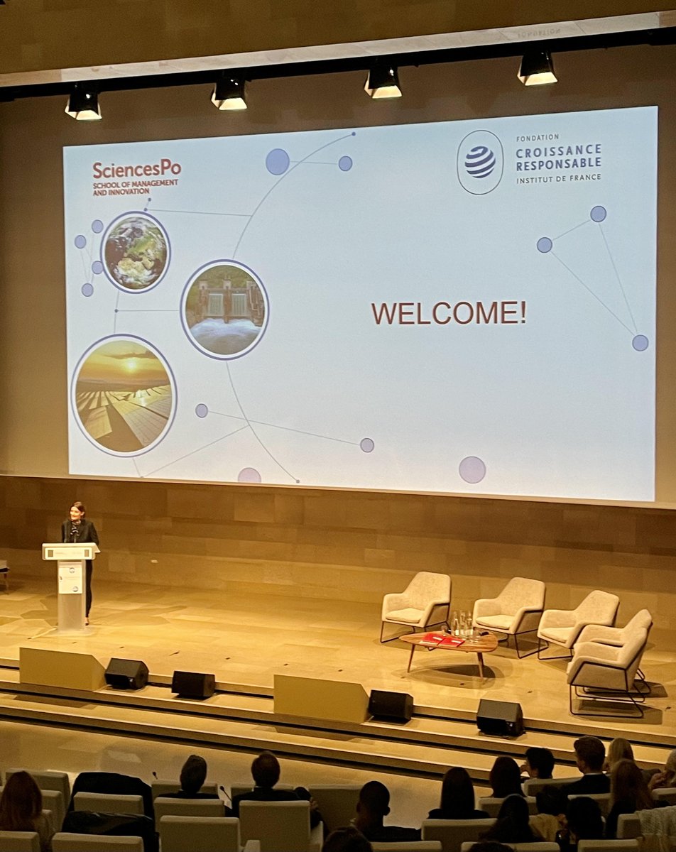 The Foundation @CroissanceResp and @SMIScPo are honoured to award the Prix Entreprise et développement durable this evening in the presence of Xavier Darcos, Christian Nouel, @BertrandBadre and @natacha_valla, hosted at @InstitutFrance