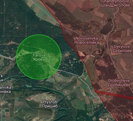 AFU liberates the settlement of Yarova, Donetsk Oblast. 

This provides Ukrainian forces an opportunity to push Lyman from an another direction by firstly taking Drobysheve.