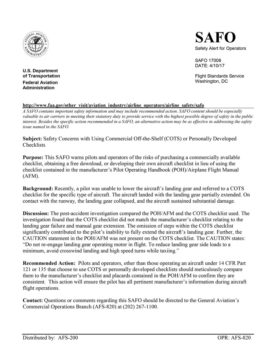 crackpilot's tweet photo. GA Pilot's ⚠️
If you are buying out commercially available checklist or obtaining Free downloads please be careful!
Check notice below from SAFO
#GAPilot #pilot https://t.co/GGuSerZhBo