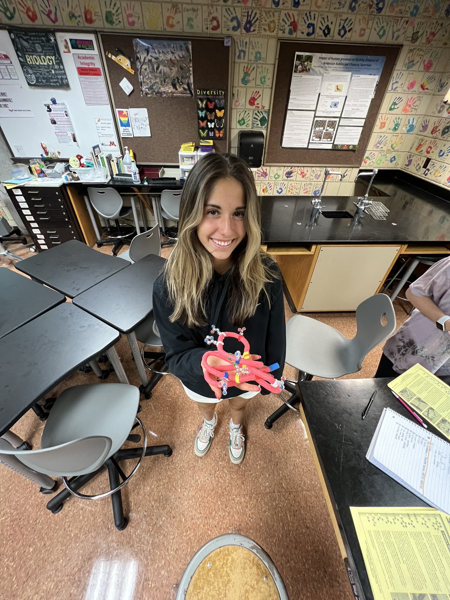 MatildeVergar11's tweet photo. Here is our protein Mrs. Gabel #apbiorules #lfgeagles @kris10gab 

Group: Maci, Matilde, Raj, Vaikunth https://t.co/3PPhqysjqm