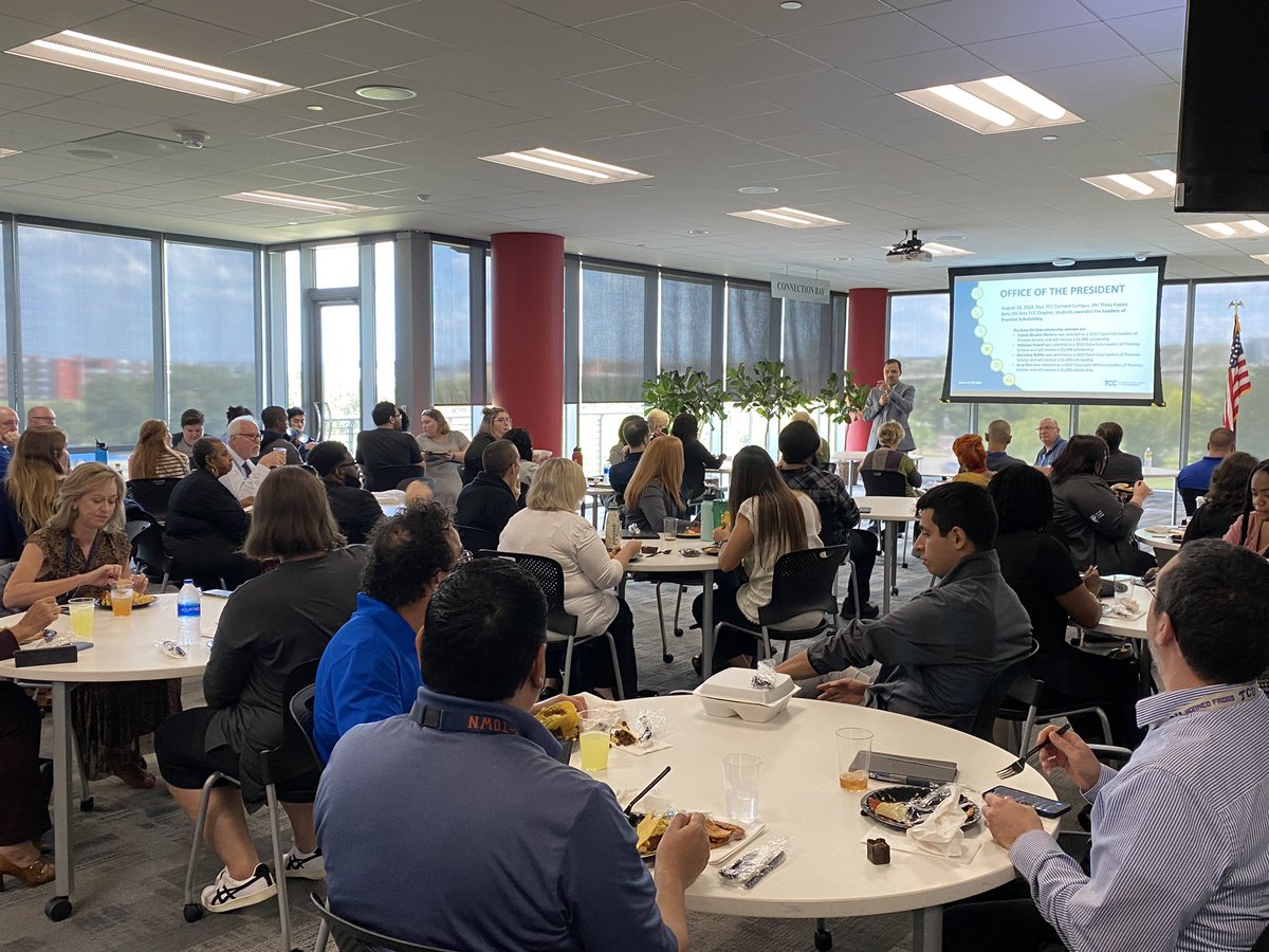 mamaestes's tweet photo. Enjoying lunch and fellowship during our Campus-wide meeting. Shout out to Dr. Audra Barrett for earning her doctoral degree! #TCCConnectCampus #TCCConnect @TCCollege @PresidntMorales @CCHASouthwestrn https://t.co/OQ17r9WaKn