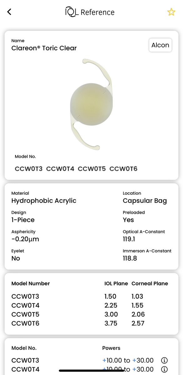 IOLReference's tweet image. In case the auto updates aren’t coming through please update directly through the App Store any time there are stability issues. #ophthalmology #ophthotwitter