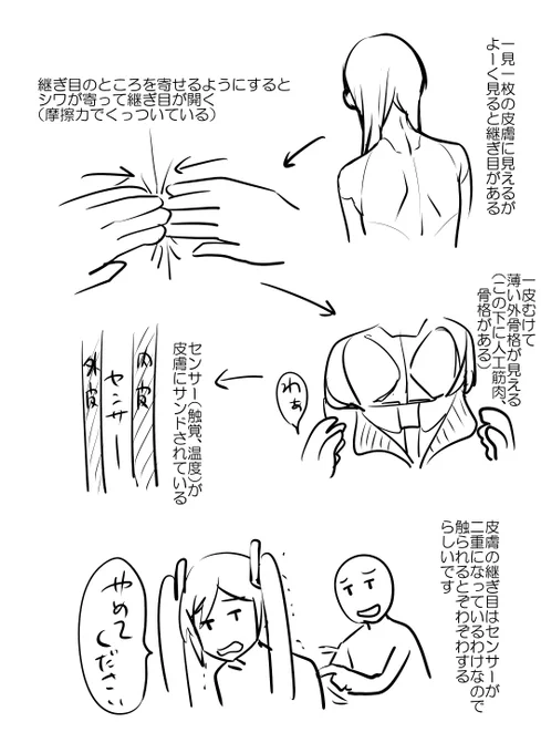 ミクさんの継ぎ目さわさわ 