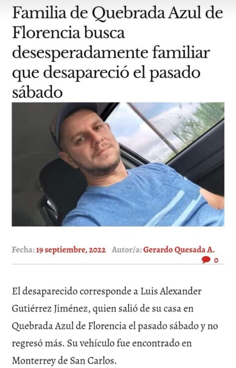 Por favor compartir, la familia está demasiado preocupada.