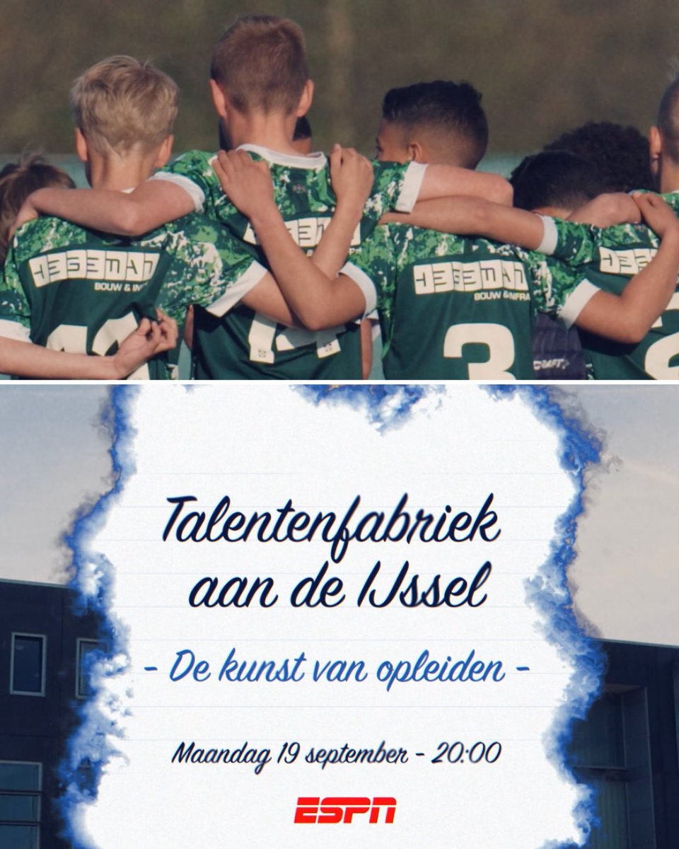 Première ESPN Doc 🍿
‘Talentenfabriek aan de IJssel’ 

📺 Nu op ESPN!