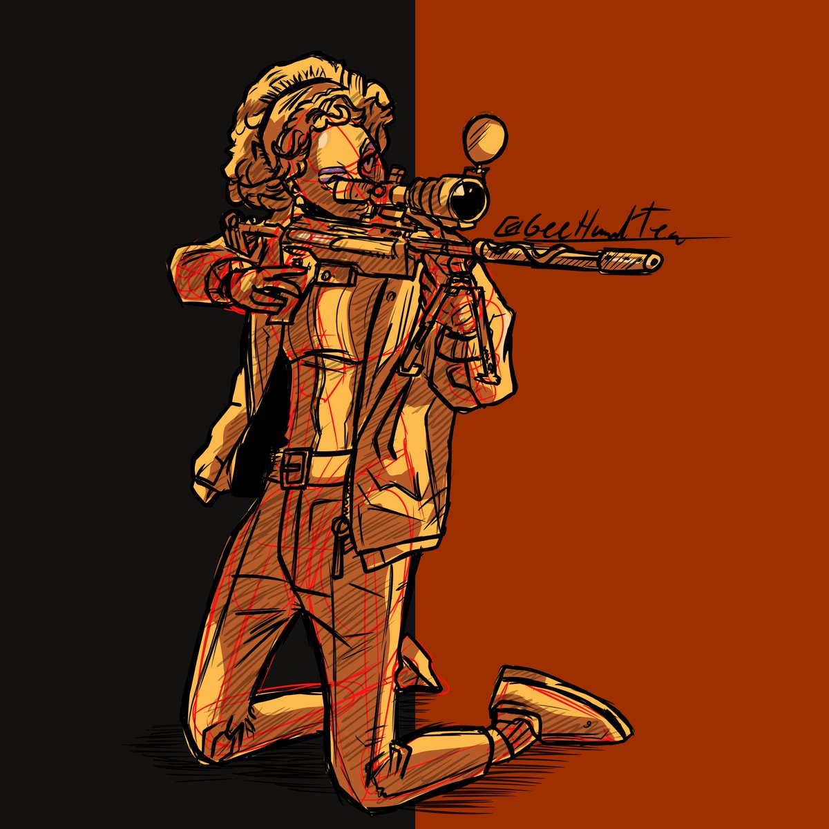 Koffeehell's tweet photo. so decided to Draw Jules from #DEATHLOOP #deathloopfanart #fanart #sketch #art #artwork #digitalart #painting https://t.co/7EemnWsRwZ