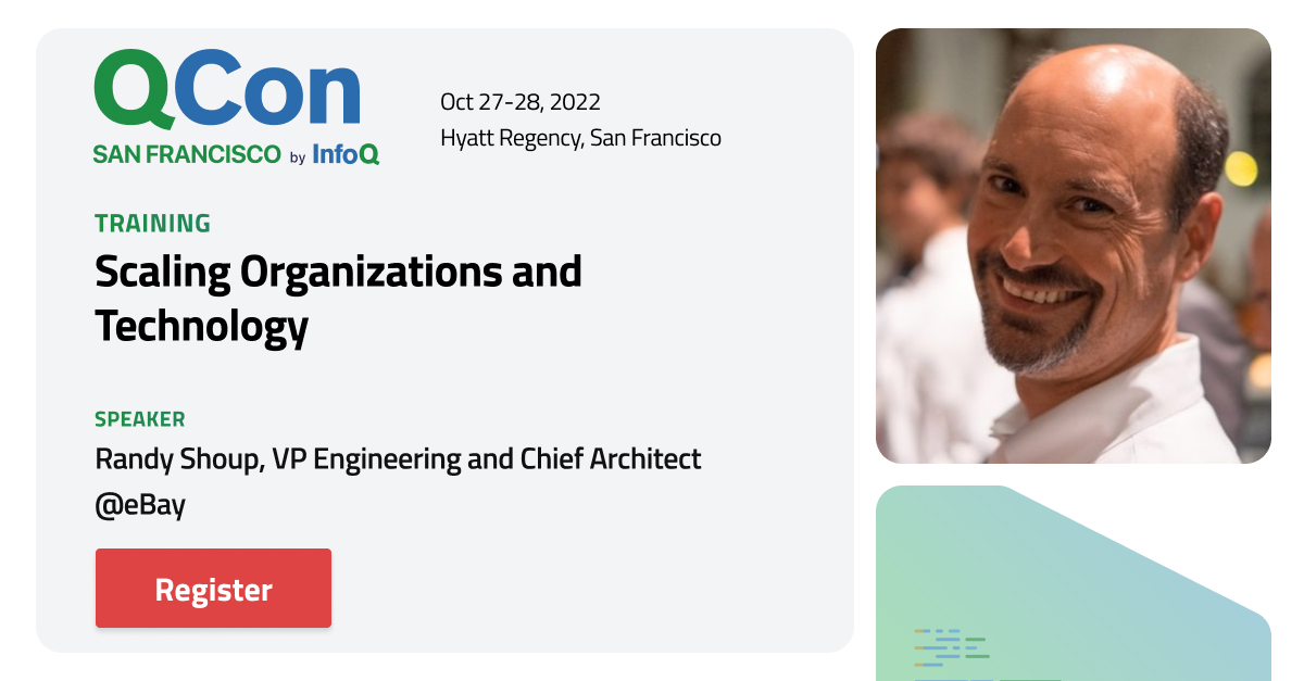 Every few years, I give a 2-day workshop for engineering leaders that I call 'Scaling Organizations and Technology': culture, organization, architecture, development practices, etc. There are still some slots available on October 27-28 at QCon SF ... qconsf.com/training/oct20…