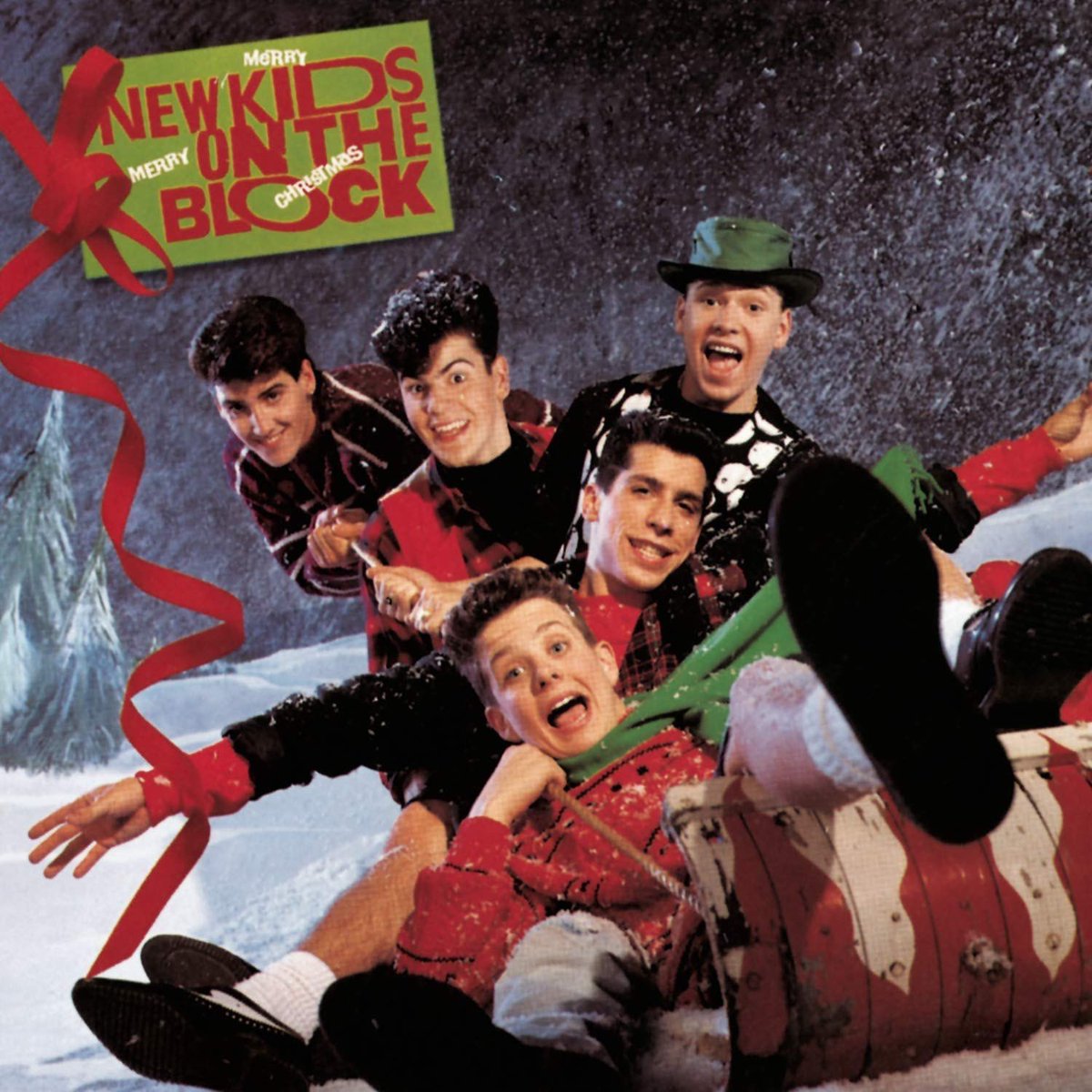 NKOTB's tweet photo. Happy 33rd block-aversary to our Christmas album ‘Merry, Merry Christmas’! If you need us, we’ll be drinking hot cocoa and dreaming of the holidays! https://t.co/YvkFBk9lsr
