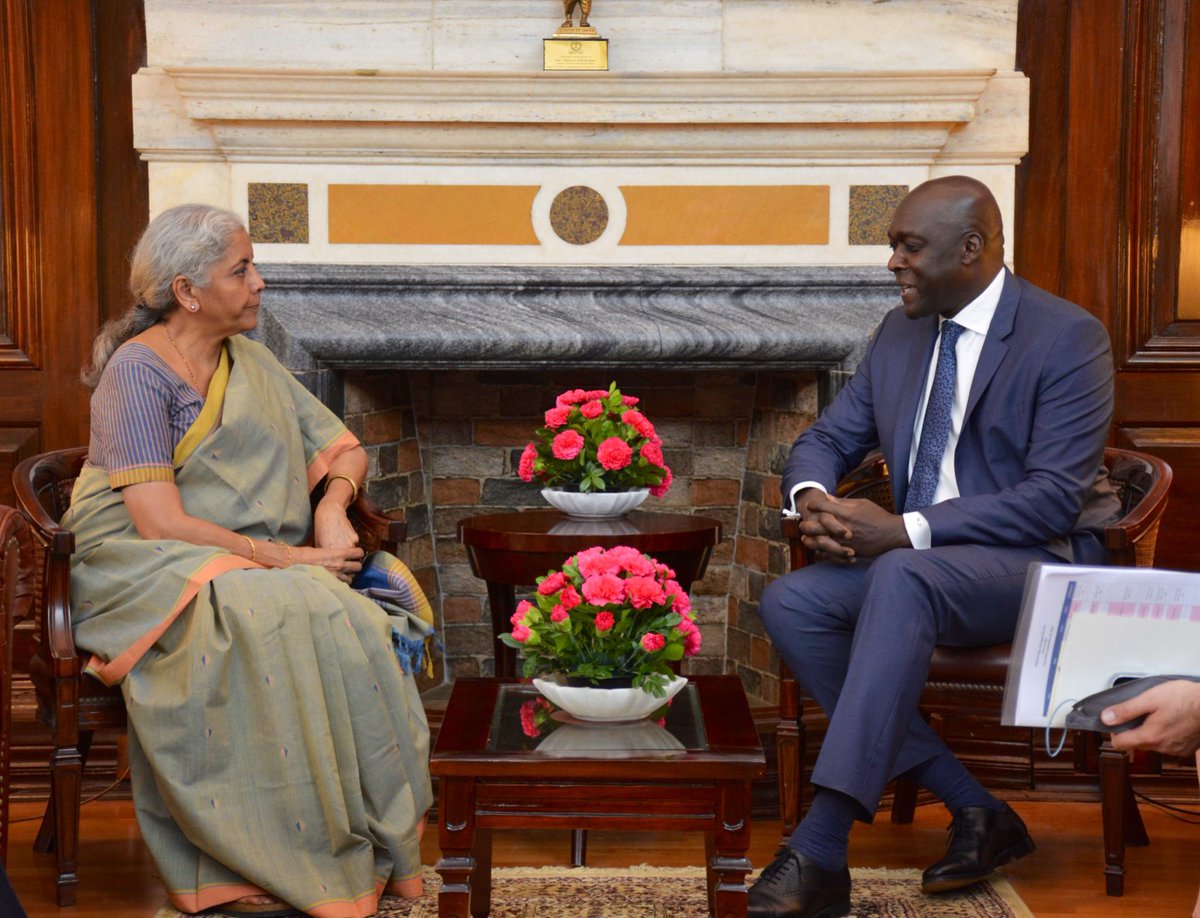 Makhtar Diop (@diop_ifc) on Twitter photo I had the honor of having an insightful discussion with <a href="/nsitharaman/">Nirmala Sitharaman</a>, <a href="/FinMinIndia/">Ministry of Finance</a> on #India’s vision for a sustainable future. IFC will significantly increase its commitment in support of investments in subnational financing, energy transition, SME lending, gender & health. I had the honor of having an insightful discussion with <a href="/nsitharaman/">Nirmala Sitharaman</a>, <a href="/FinMinIndia/">Ministry of Finance</a> on #India’s vision for a sustainable future. IFC will significantly increase its commitment in support of investments in subnational financing, energy transition, SME lending, gender & health.