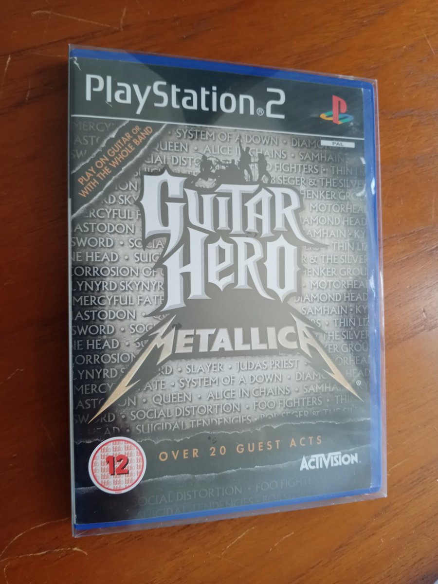 jayc24381's tweet photo. The last entry for #ADifferentGameEveryDay in 2022 is the superb Guitar Hero Metallica. This was the GH game I enjoyed the most; has I've been a Metallica fan for quite a while.

#ADifferentGameEveryDay #GuitarHeroMetallica #RetroGaming #PlayStation2 #Metallica #MasterOfPuppets https://t.co/ggGdXwzx3z