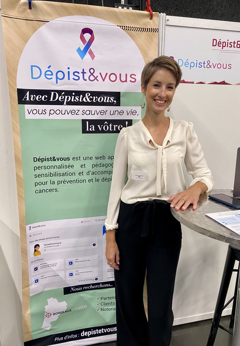 depistetvous's tweet photo. Aujourd’hui, l’équipe de Dépist&amp;Vous était au @RocherDePalmer pour les #StartupDay x #Signaux22 organisé par @UNITEC_Bdx 

Une belle opportunité de présenter notre plateforme dédiée à la prévention et au dépistage des cancers ! https://t.co/R9FbL912R8
