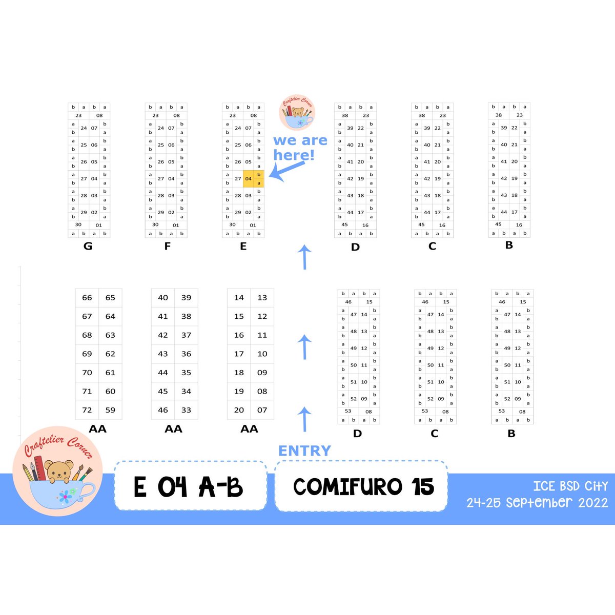CraftelierCo's tweet photo. Our floormap https://t.co/eAoKwoZUm8
