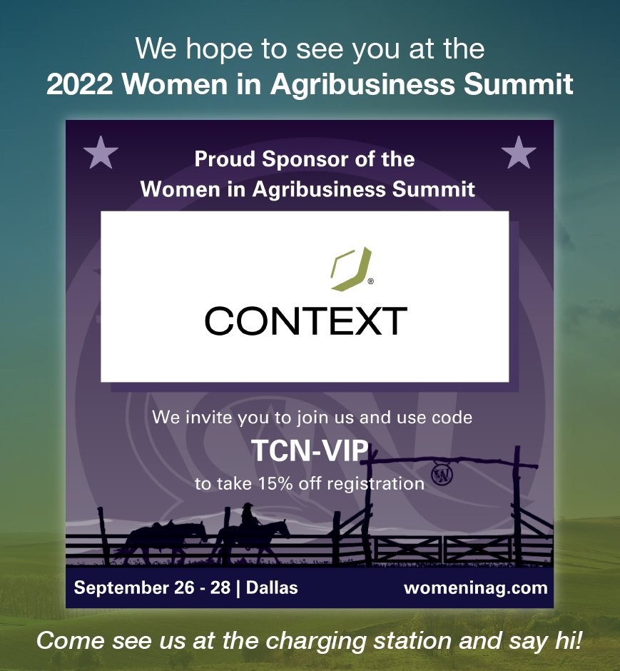 As a sponsor of the 11th annual Women in Agribusiness Summit, we'd like to extend our special VIP code to you and your organization, should anyone on your team wish to attend for a 15% discount. Learn more about the event at womeninag.com

#WIAS22 #IamWIA #womenleaders