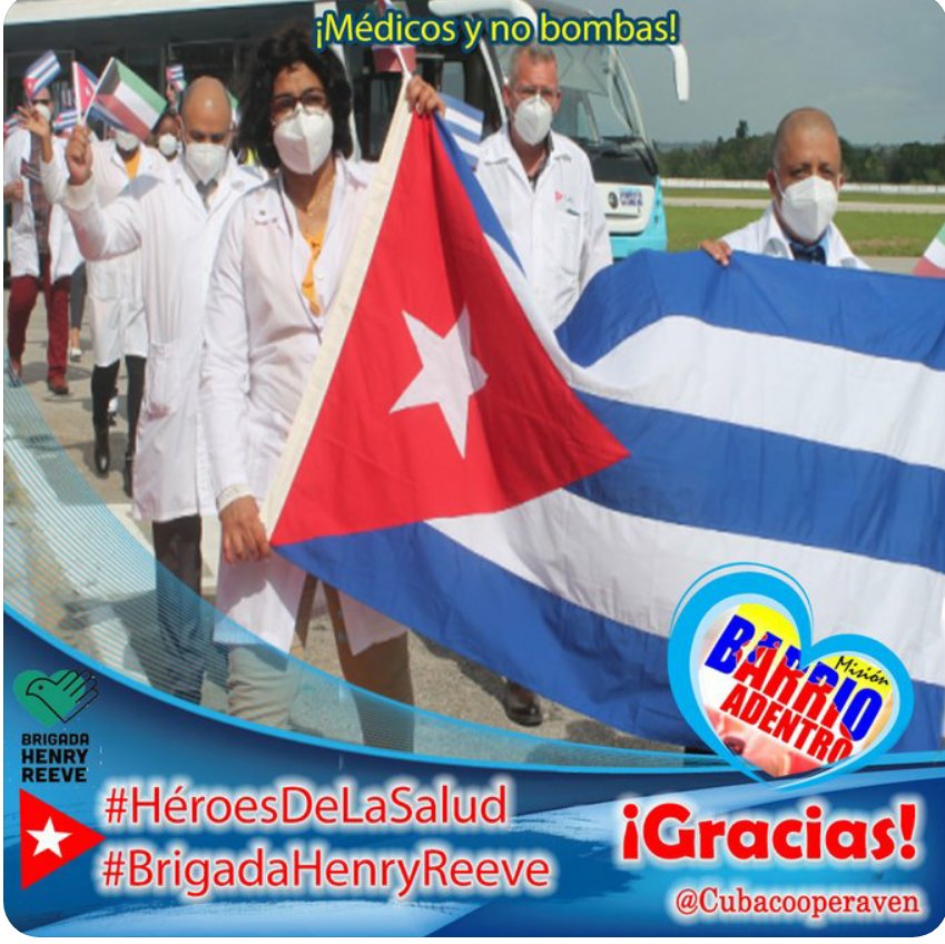 Cubacooperabol2's tweet photo. Ellos encarnan el tipo de médicos que miles de millones de personas pobres requieren con desesperada urgencia. #BrigadaHenryReeve
#CubaCoopera #CódigoSi #CubaPorLaVida #CubaPorLaPaz #CubaEsAmor @cubacooperaven @AdanVillavicen5 @altunaga_perez @MINSAPCuba @AsicLinoMaradei https://t.co/Q6F8IIV3WR