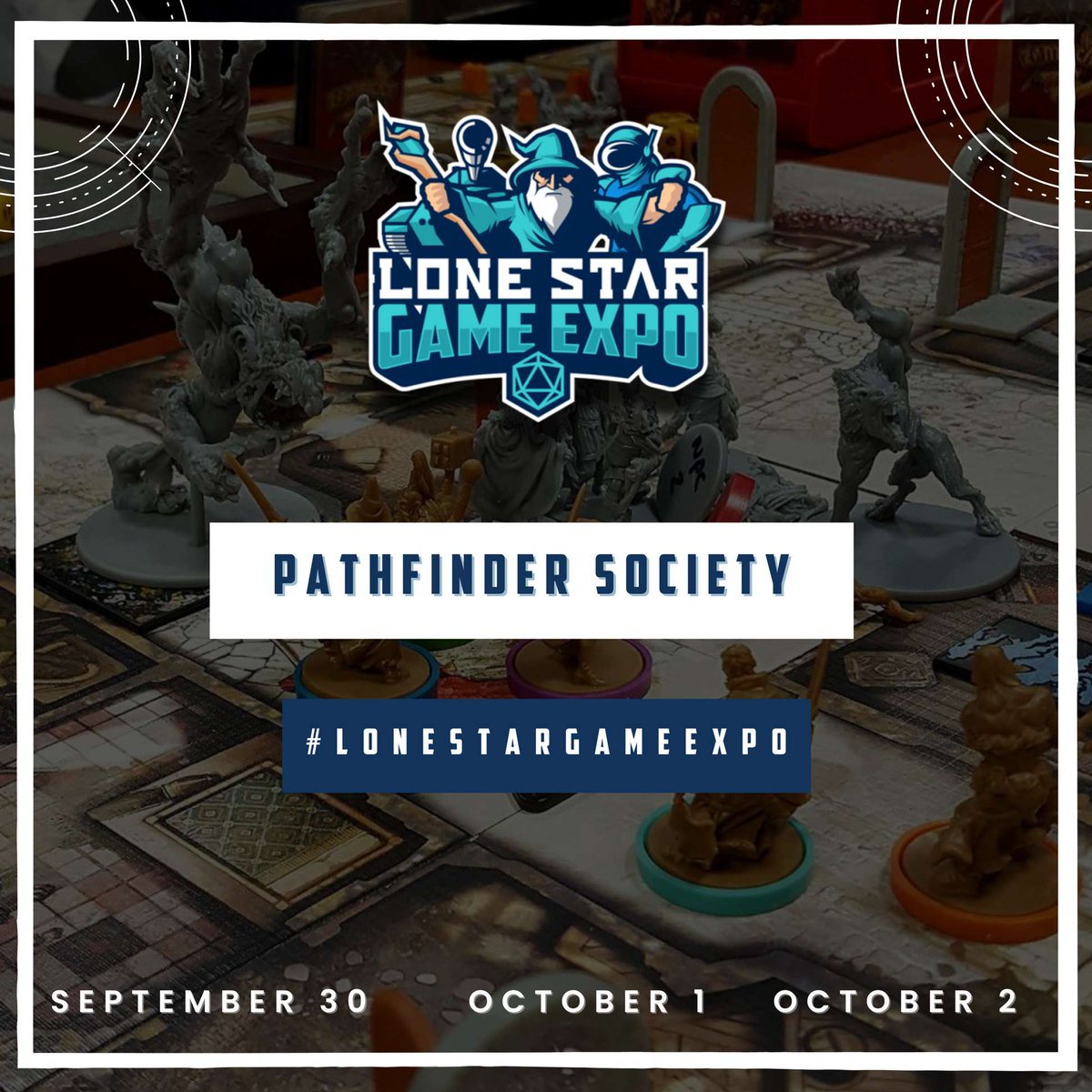 LSgameexpo's tweet photo. Attention, adventurers! 

Pathfinder Society has returned to the #LoneStarGameExpo. 

The game begins on September 30th at noon. 

Sign up now using this link: https://t.co/Ecj4CBvUe7 https://t.co/27CS0ieXLh