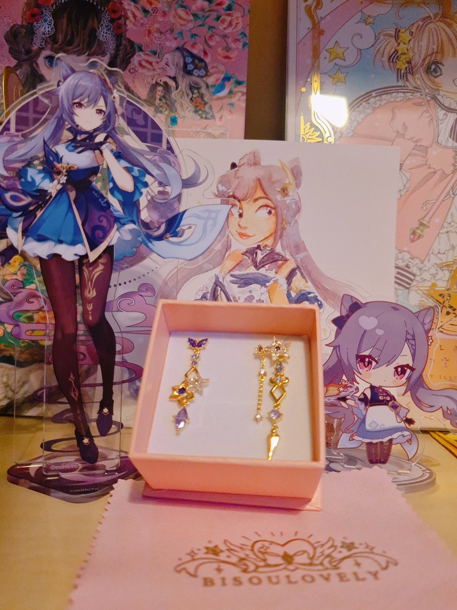Pondrea 🌟 on Twitter "I got my keqing earrings from bisoulovely today