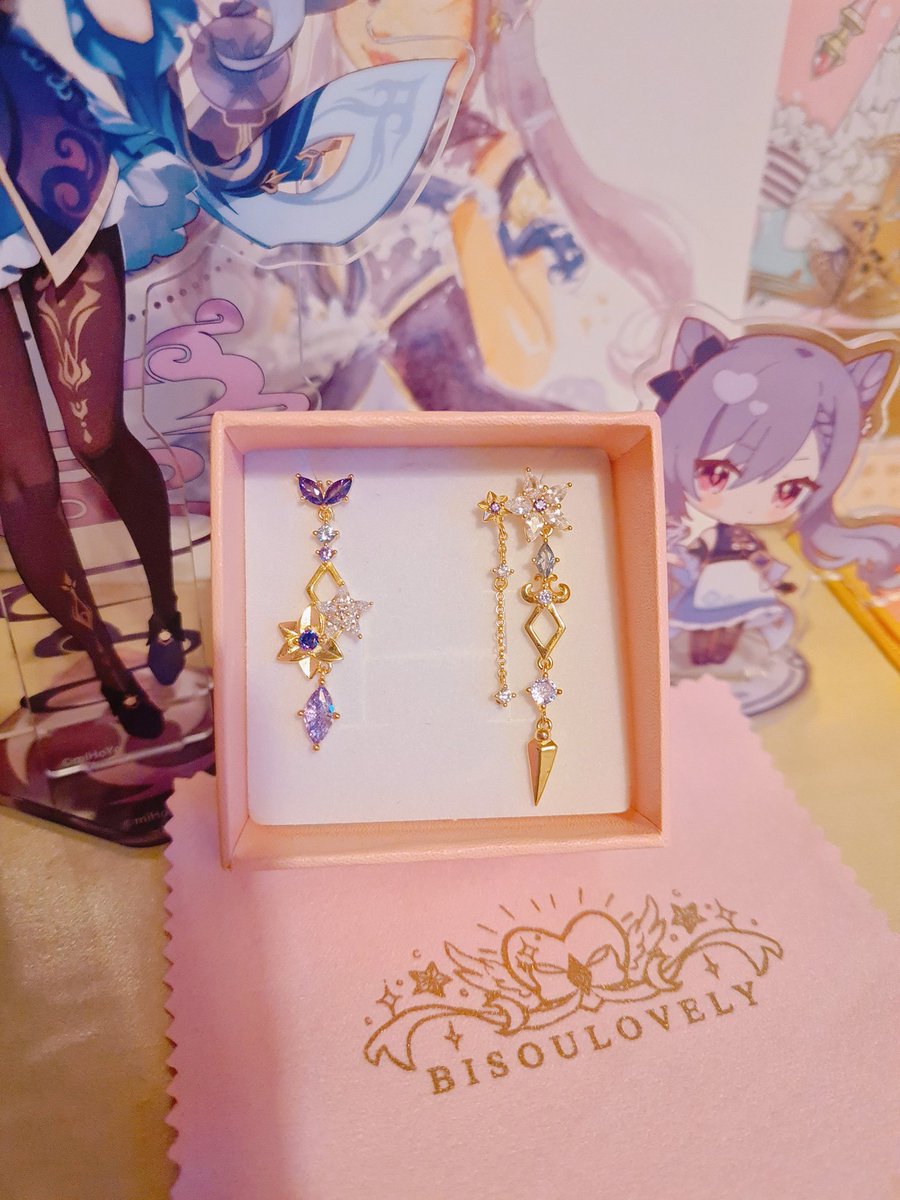 Pondrea 🌟 on Twitter "I got my keqing earrings from bisoulovely today
