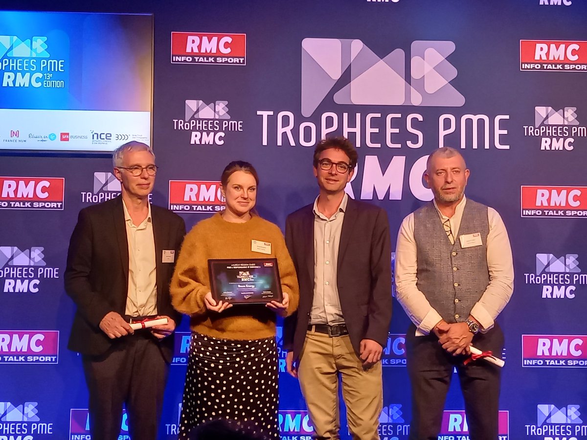 CCINantes's tweet photo. 🏆 [@TropheesPmeRMC] Région Ouest
🔴En direct de la 13ème édition depuis la @CCINantes
👏 En proposant un kit de panneaux solaires simple à installer, permettant de faire un 1er pas vers l'autoconsommation, BEEM ENERGY remporte le prix « PME responsable et durable » ! ☀️♻️ https://t.co/vPvzmzLwhk