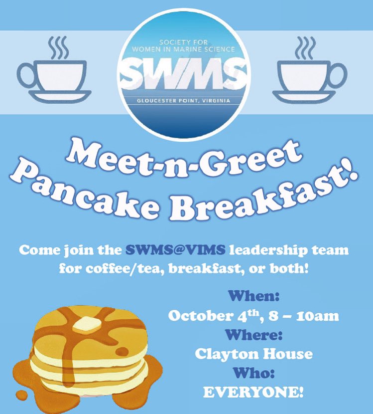 SWMS at VIMS (@swms_vims) on Twitter photo Come join SWMS@VIMS for breakfast Oct. 4th 8-10am to learn more about our upcoming events and how you can get involved with your local SWMS chapter! 🌊🥞☕️ #swms #vims <a href="/VIMS_Grad_Dean/">VIMS-School of Marine Science</a> <a href="/VIMS_DiveIn/">VIMS Dive-In</a> <a href="/vims_gsa/">VIMS GSA</a> Come join SWMS@VIMS for breakfast Oct. 4th 8-10am to learn more about our upcoming events and how you can get involved with your local SWMS chapter! 🌊🥞☕️ #swms #vims <a href="/VIMS_Grad_Dean/">VIMS-School of Marine Science</a> <a href="/VIMS_DiveIn/">VIMS Dive-In</a> <a href="/vims_gsa/">VIMS GSA</a>