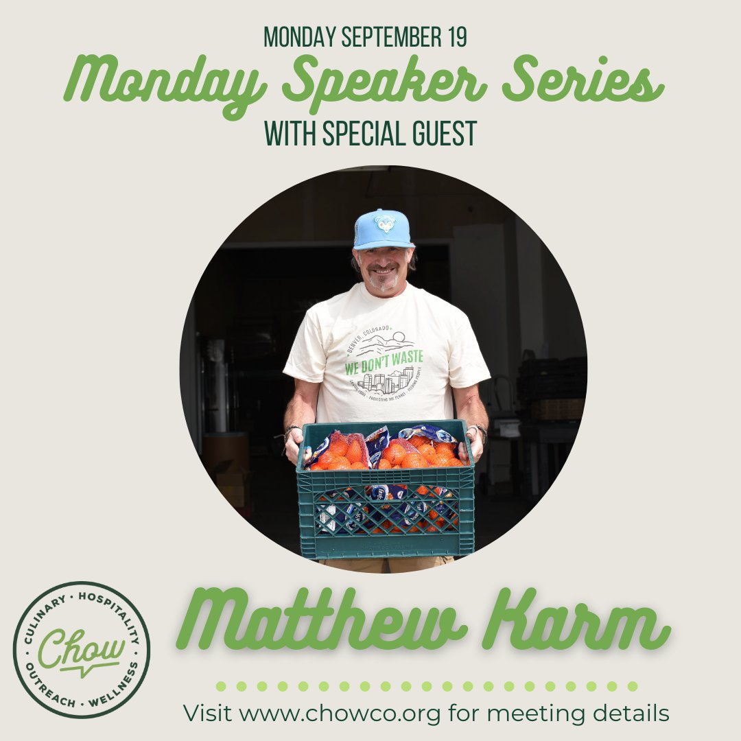 Join us #tonight at 6PM MST with a #GuestSpeaker! chowco.org