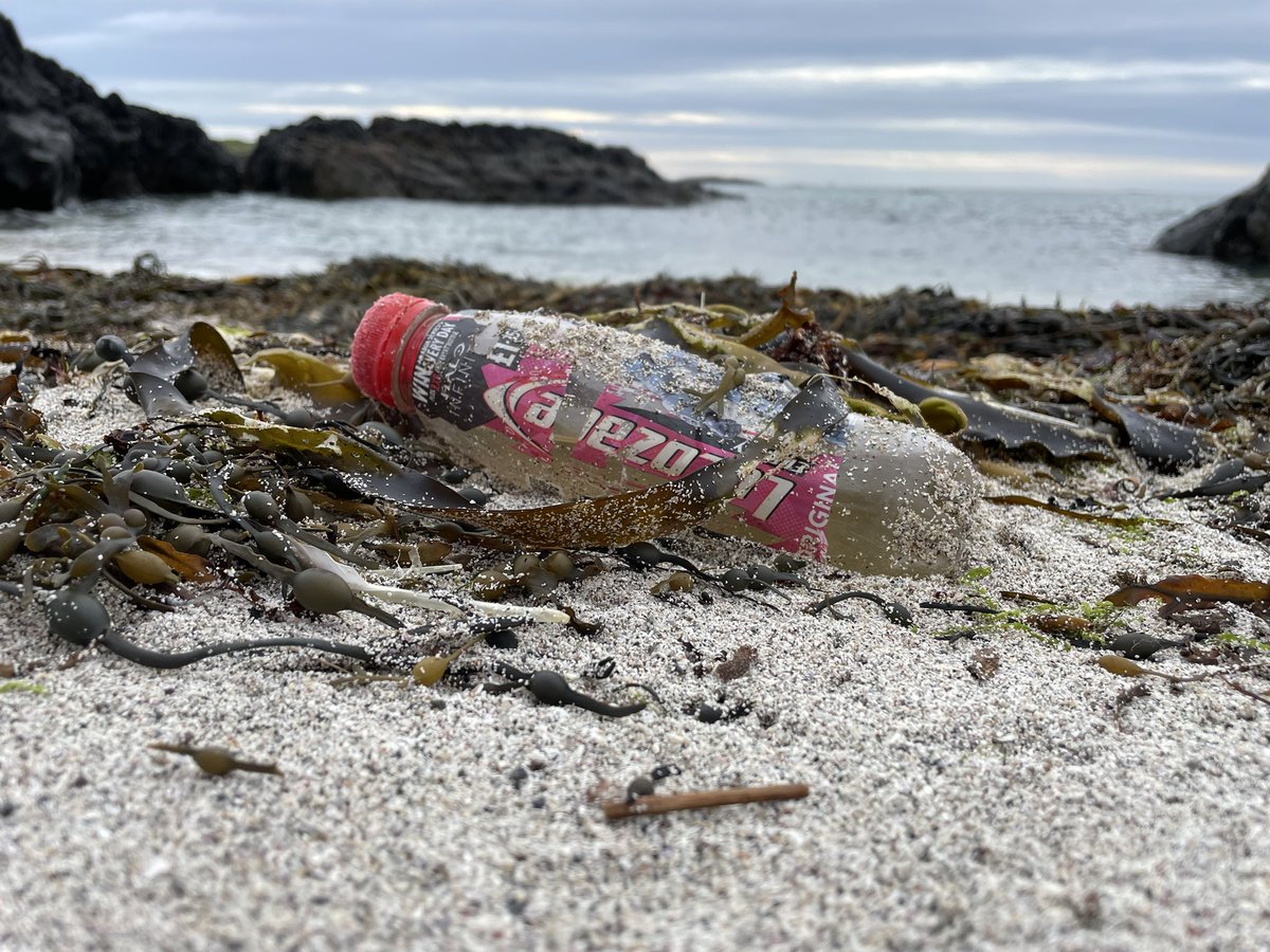 SuilanSpink's tweet photo. Together with the usual #creel sheaths ( dipping of creels a total waste of time!) Long line tangles, nets and ##household debris such as #SingleUsePlastic #bottles @NicolaSturgeon @cathgem2000 where is the #DepositReturnScheme ?? @LucozadeEnergy #ReturnToOffender on every beach. https://t.co/KhbfKRGnwj