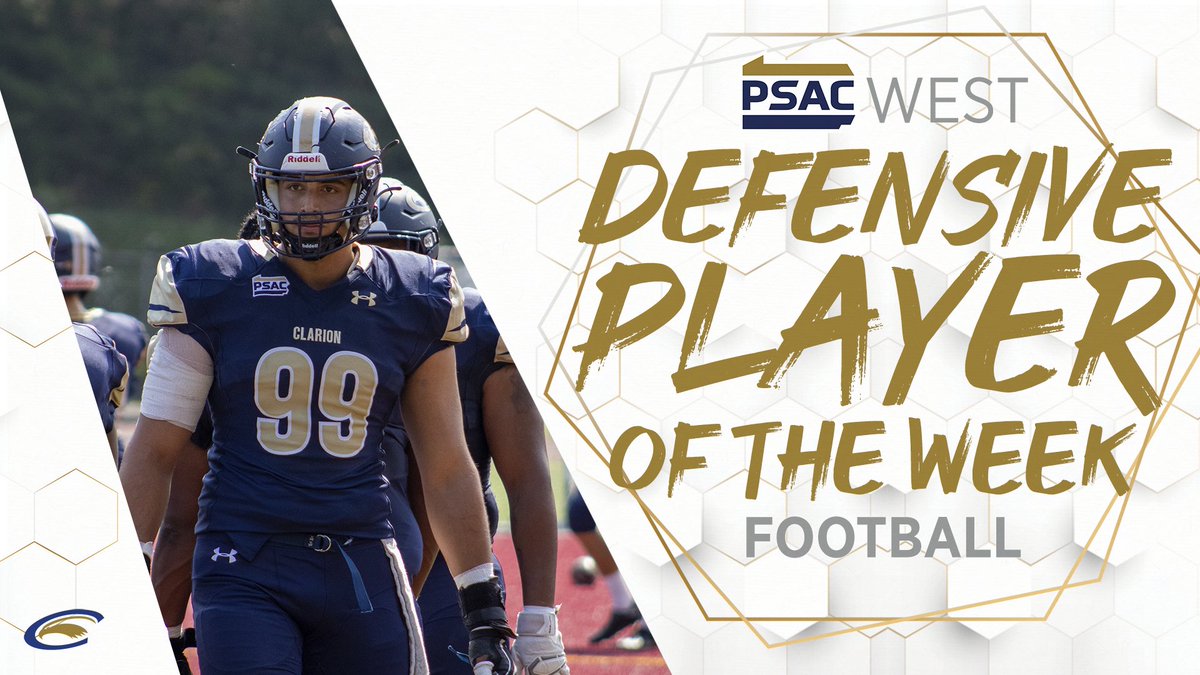 Congratulations to your <a href="/PSACsports/">PSAC Sports</a>  West Defensive Athlete of the Week, Robert Lachmann! He finished with three sacks in <a href="/ClarionFootball/">Clarion Football</a>'s win over Lock Haven on Saturday!

📰 bit.ly/3UkfxLw