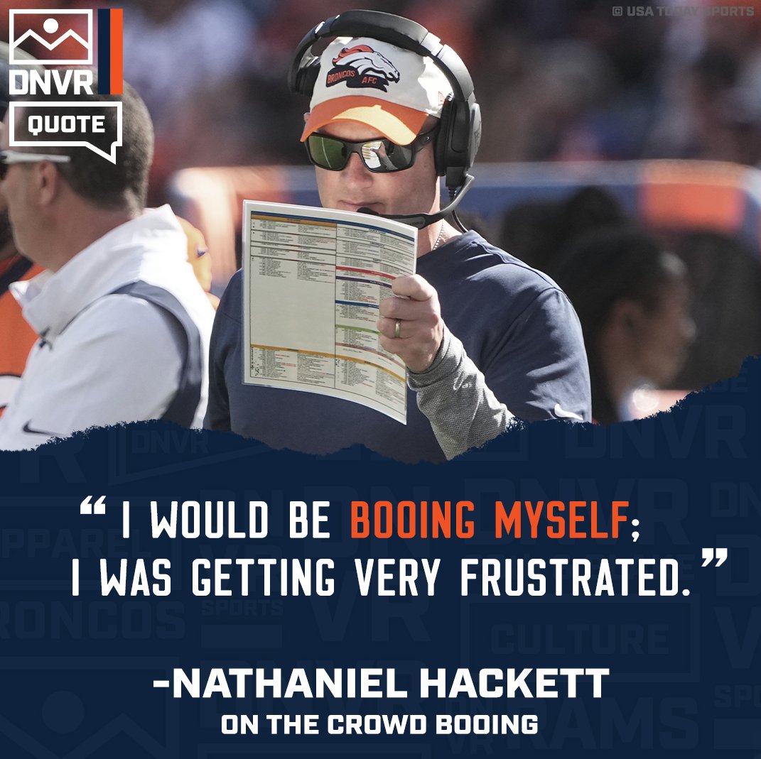 DNVR_Broncos's tweet photo. Nathaniel Hackett was right there with you, Broncos Country. https://t.co/7YZnrciSke