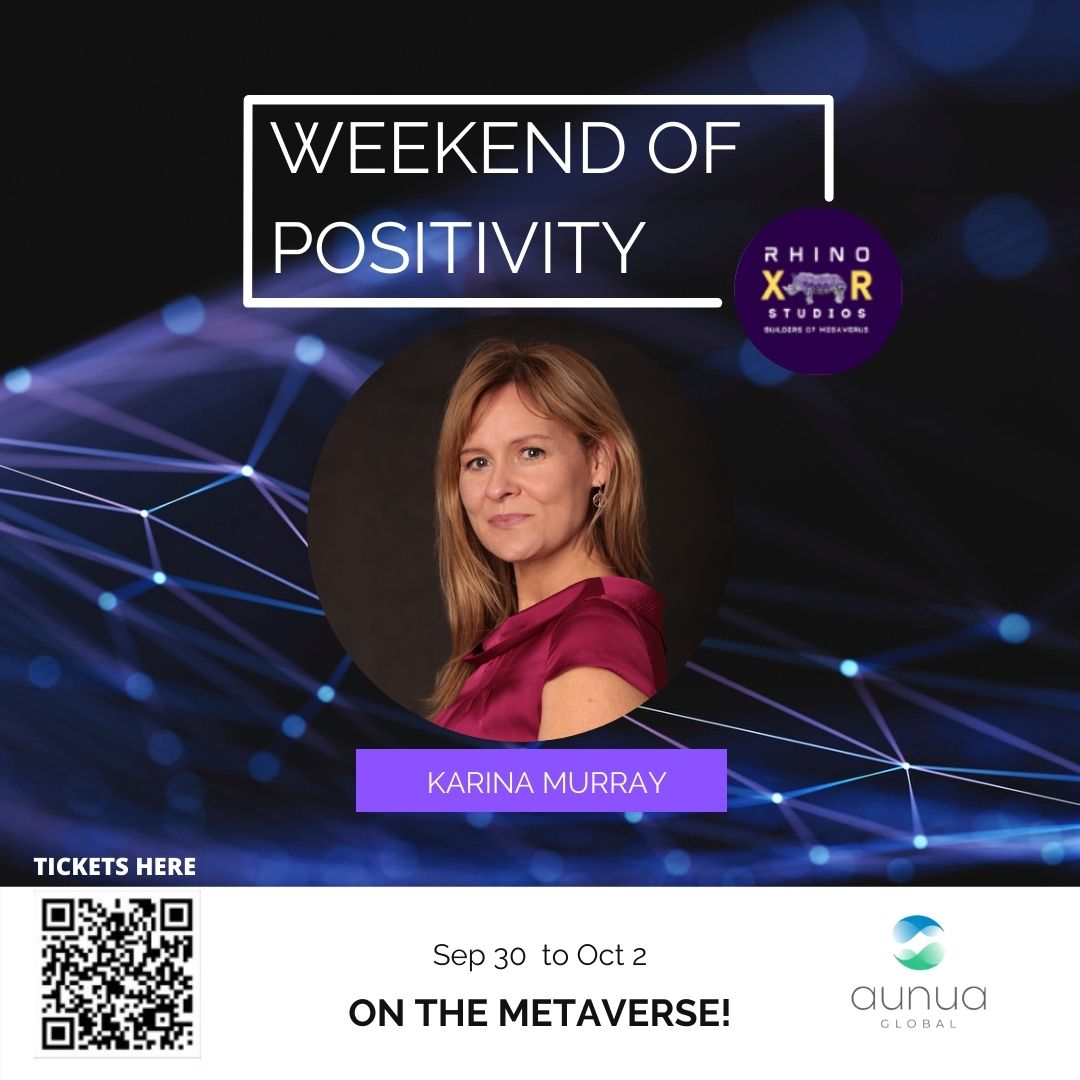 AunuaGlobal's tweet photo. Join our Founder and CEO Karina Murray at the Weekend of Positivity and learn more about AUNUA Academy on the METAVERSE! https://t.co/XGumyWiX1h
#aunua #weekendofpositivity #metaverse #livestream #megaverus #metaspace #rhinoxrstudios #blockchain #business #education #technology https://t.co/9FyVAb8s4G