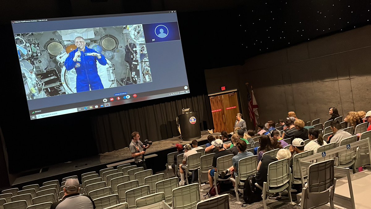 madisonanders_'s tweet photo. @SpaceCampUSA cool story this afternoon. Astronaut at the International Space Station speaking with visually impaired students at Space Camp. We’ll have the story with what this opportunity means for these students later on WHNT. https://t.co/WDETMP6PZO
