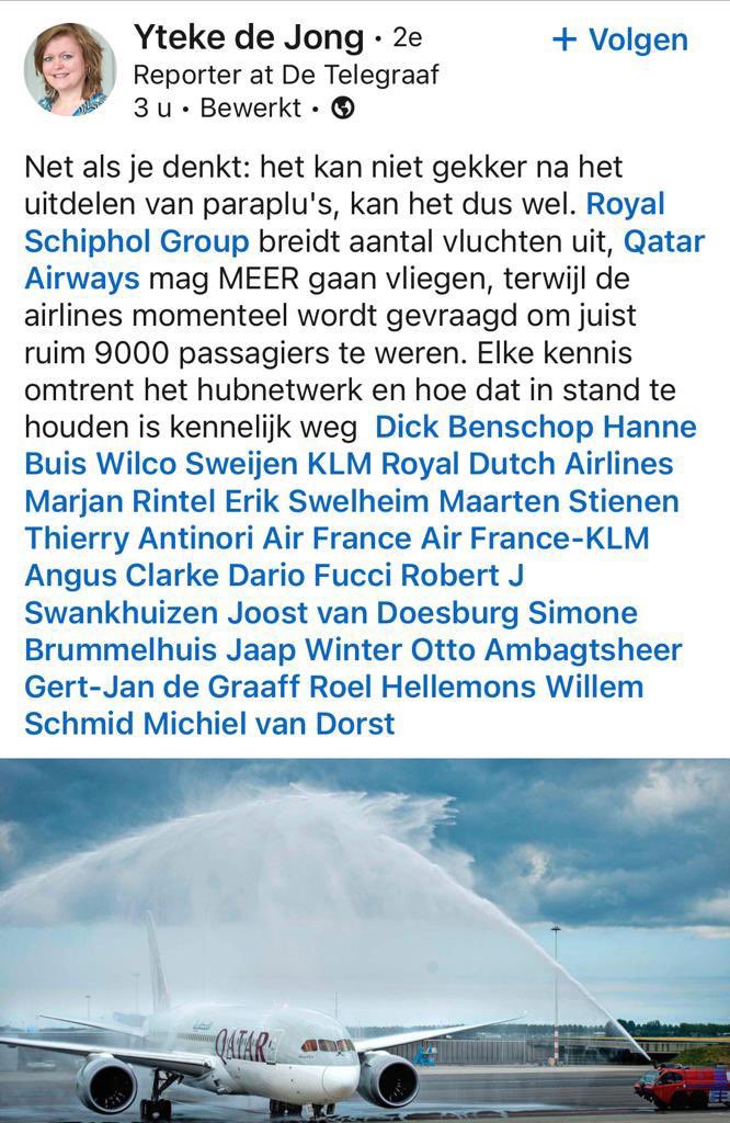 steen_marjon's tweet photo. @Schiphol zijn jullie helemaal van de ratten besnuffeld!!!#oneerlijkeconcurrentie#klmmoetkapot#overheidslaapt#schipholberzaakt https://t.co/7J251WJO7P