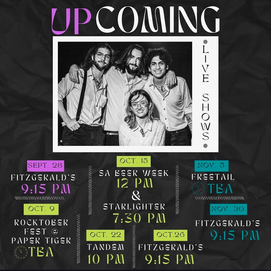 NHStrangers's tweet image. Lots of chances to see the Neighborhood Strangers live in October! Come check us out and hang with us!