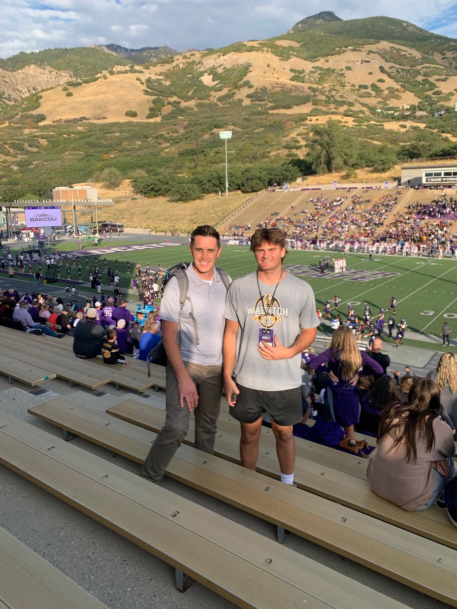 Thanks to @weberstatefb for the game day visit! @Tana_Vea @skyler_ridley @WasatchFB