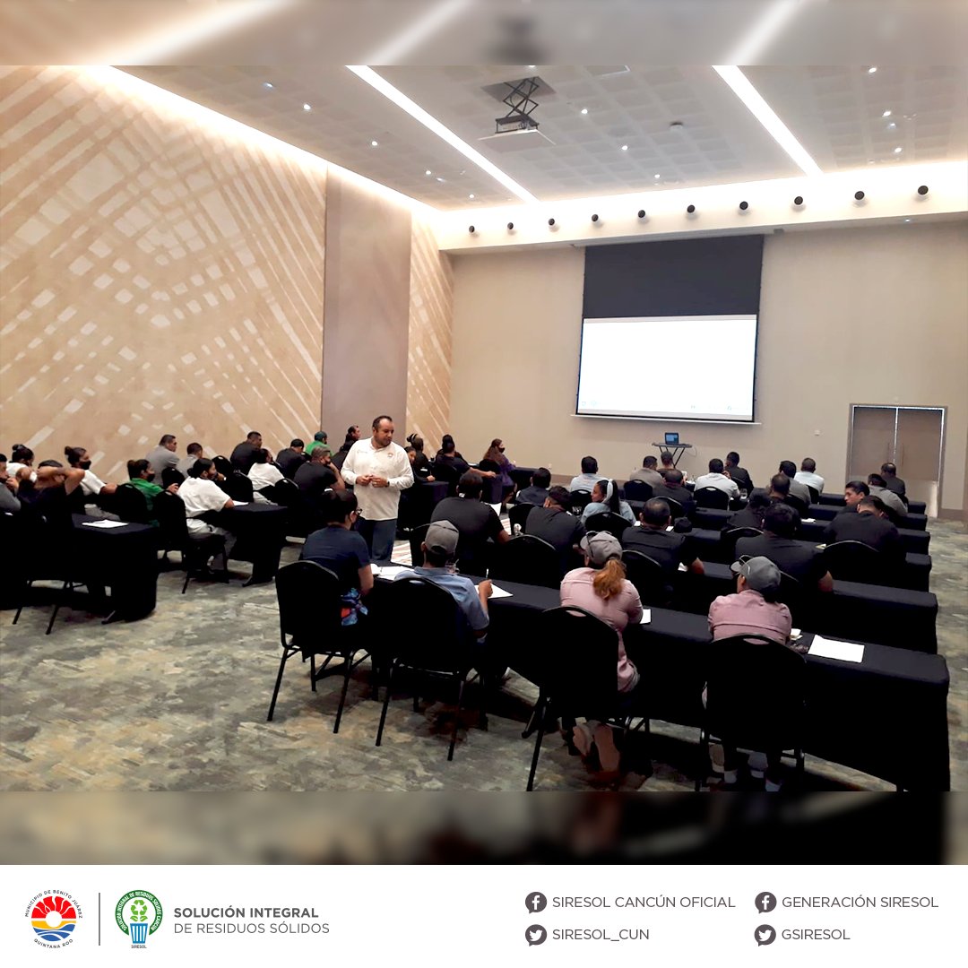GSiresol's tweet photo. Plática sobre manejo y disposición de residuos al hotel @BreathlessCUN. Fomentando buenos hábitos de separación y reciclaje, para reducir la generación de basura en nuestro municipio. Mantener Cancún limpio es responsabilidad de todos. #SepararSíFunciona #PorUnCancúnMásLimpio https://t.co/Et9bLN2Lou
