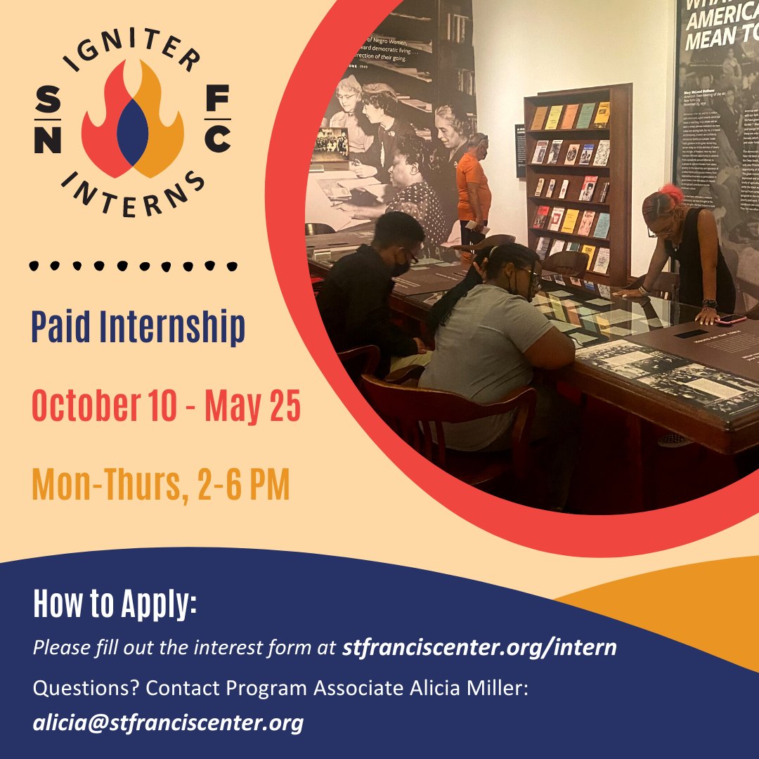 StFrancisBmore's tweet photo. We're still accepting applications from future #IgniterInterns! 🔥 Like &amp; RT!

Learn more about this paid internship program for high schoolers &amp; young adults in the 21217 &amp; apply today: https://t.co/Eex4wG2nyS https://t.co/mfpBvIEXkT