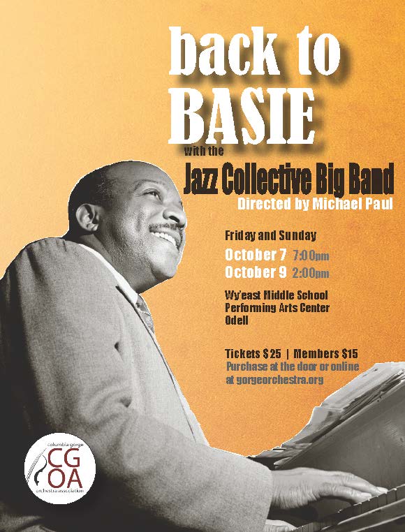 Gorge_Orchestra's tweet photo. Save the date for the Jazz Collective concert —"Back to Basie"! Oct 7 &amp; 9.
"Count Basie," or William James Basie, helped lead big band music from the swing era into the jazz music of the mid-twentieth century. https://t.co/4vpdrY5nY4