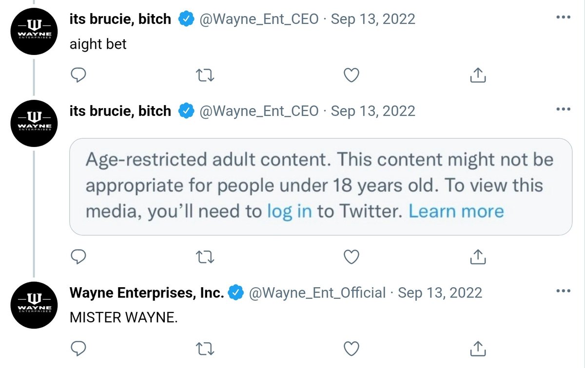 br_uwu_cewayne's tweet photo. (round twoooooo)

Brucie Wayne just fully publically and on the company's official Twitter account at some point probably: look its not my fault im so fuckable https://t.co/w3anyKZ3wc