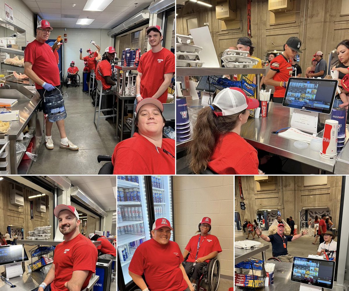 SaasTucson's tweet photo. Raising funds and having fun at #UofA concessions! Thanks to our fabulous volunteers who sling nachos and serve beers to support SAAS and #ArizonaAdaptiveAthletics! #saas♿️ https://t.co/sv8KkMmtoq