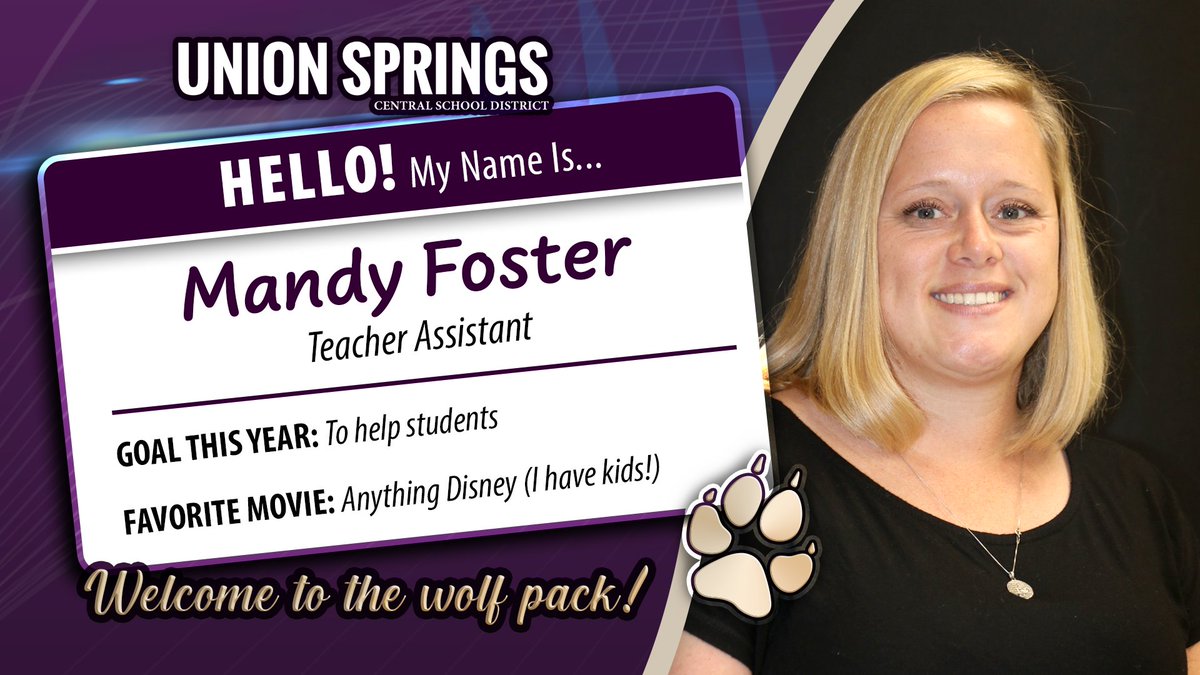 UnionSpringsCSD's tweet photo. Get to know our new staff!! #NewWolves #WolfPack https://t.co/zMGCIUX2OR