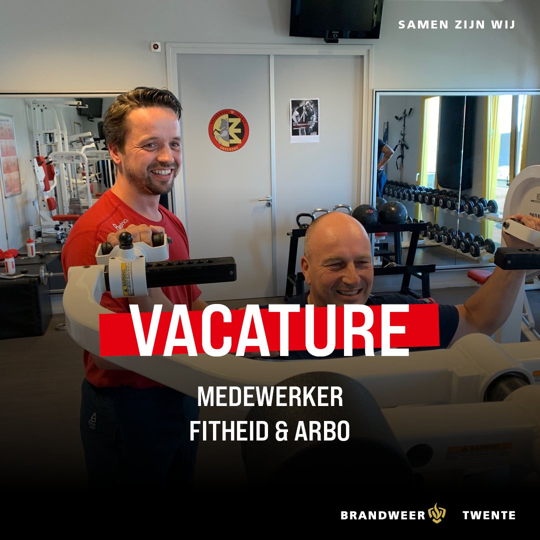 🚨 𝗩𝗔𝗖𝗔𝗧𝗨𝗥𝗘 | Medewerker Fitheid &amp; Arbo

Draag jij bij aan een veiliger Twente en fitte collega’s?
  
𝗕𝗲𝗸𝗶𝗷𝗸 𝗵𝗶𝗲𝗿 𝗱𝗲 𝘃𝗮𝗰𝗮𝘁𝘂𝗿𝗲 𝗲𝗻 𝘀𝗼𝗹𝗹𝗶𝗰𝗶𝘁𝗲𝗲𝗿: brandweer.nl/vacature/medew…