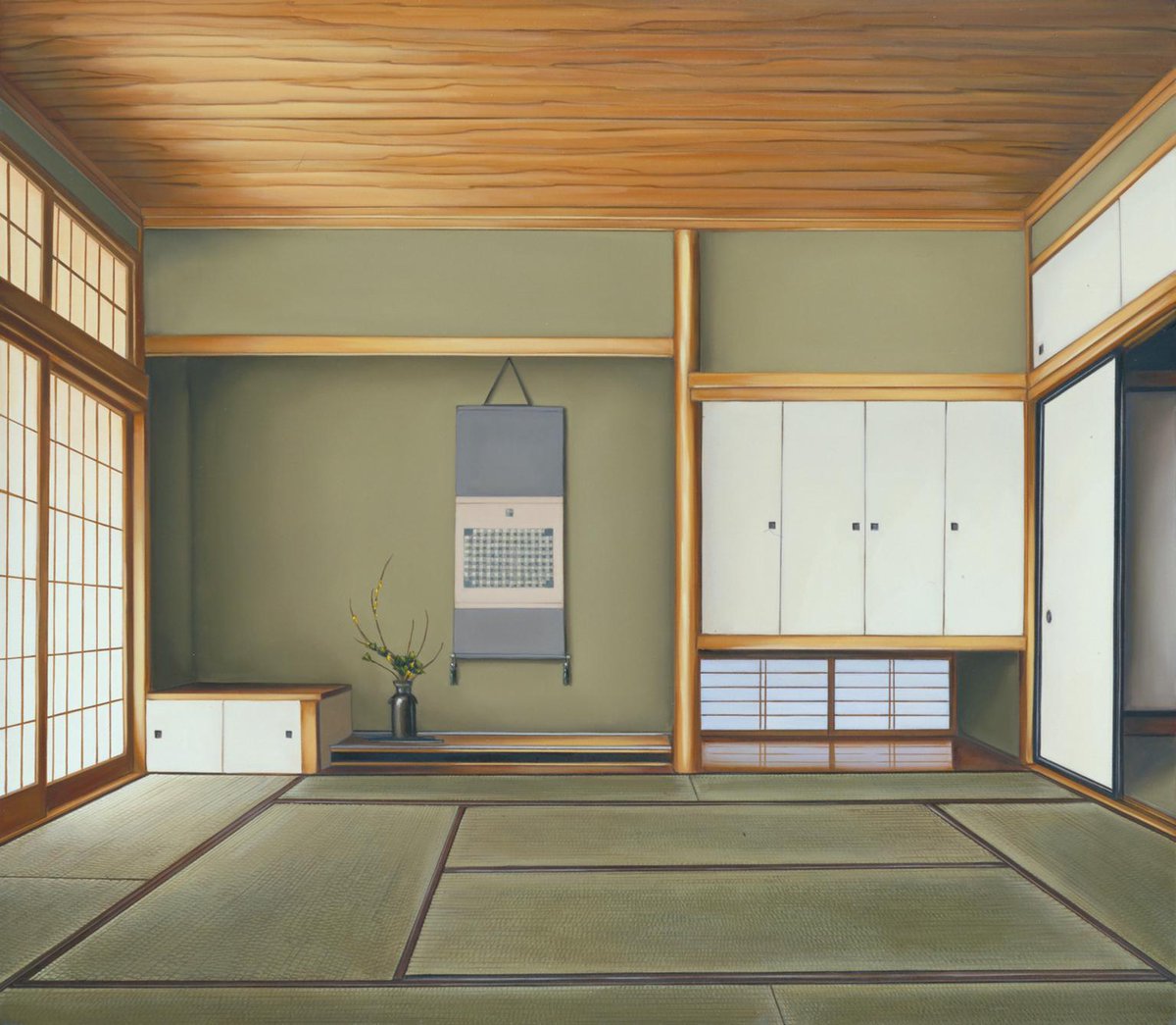 TateArtBot's tweet photo. Lisa Milroy, Room, 1997 #tatemuseum #lisamilroy https://t.co/vzXSuT2wfI https://t.co/EO2bEMnSqE