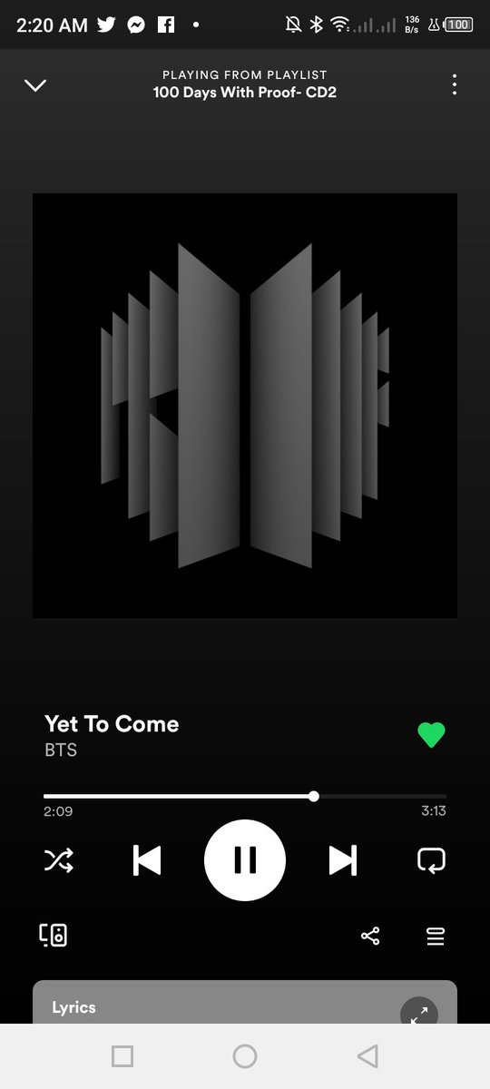 btsaph130613's tweet photo. We're now playing #TEAMCD2 on Spotify 💜
Join & isten with us here 🎧 https://t.co/49pkHBjokz
#100DaysWithProof
#100DaysWithYetToCome
@BTS_twt https://t.co/IB5Pof0bqk