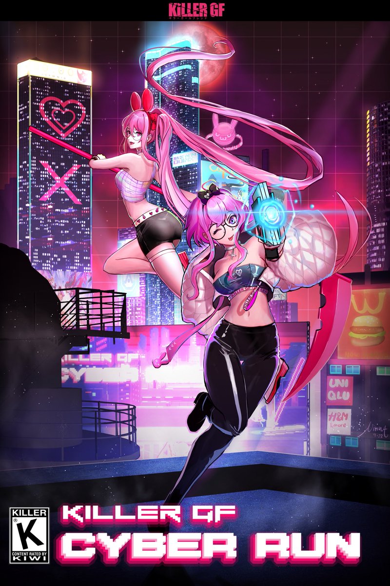 killergfnft's tweet photo. Check out this Killer game cover art created by @NaninnaTH of Killer GF: Cyber Run!❤️⚔️

Play some Cyber Run yourself at https://t.co/urMU69alzi and prepare for our game contest soon!🎮 https://t.co/Hj8ibHZBES