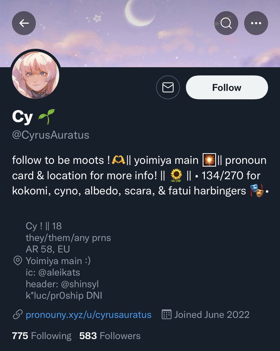 makotoyoimiya's tweet photo. Used to be @CyrusAuratus !! 
I got locked out 🥲 
please help me find my old mutuals !! 🙏🙏 https://t.co/tLUzzYSd2Z