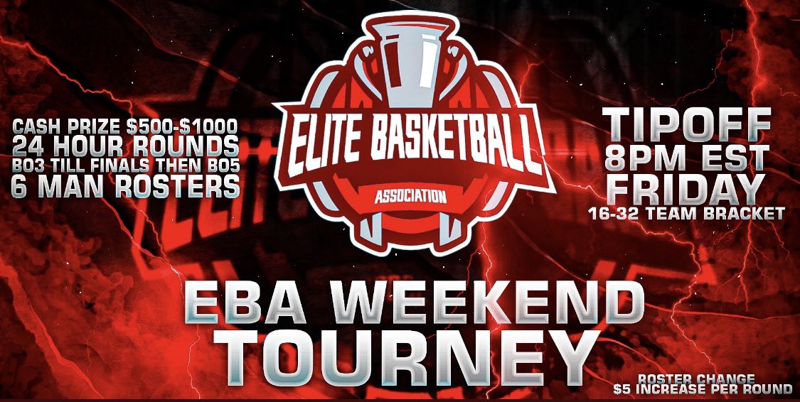 Trippgio's tweet image. 🚨Weekend Tourney 🚨 
💵$15 entry fee min. $500 
📝 seeding order of registration 
⌚️ Bracket drops Friday 8pm

DM FOR FORM 
@iNetworkSports @WalkOnWarriors @yeynotgaming @2kCompGames @LOA_2k @The2KDatabase @CoachJuice__ @CoachVilvens @ItsBuddah