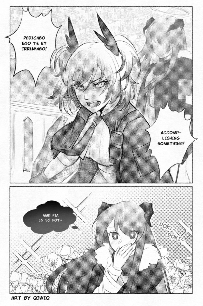 cutscene redraw from Arknights in manga style
+ clean version
(2nd panel I've made up but still) 