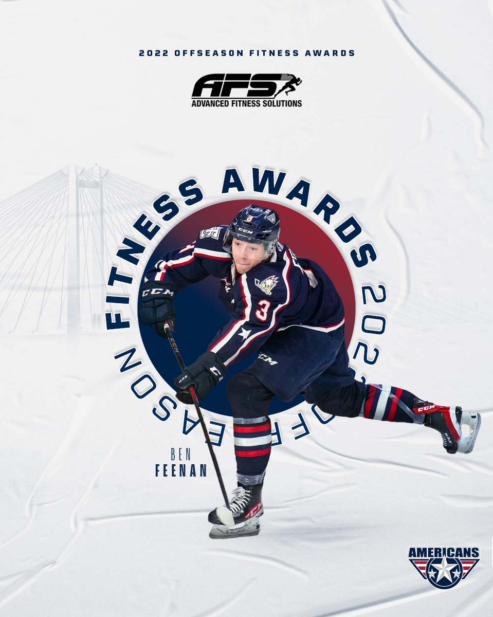 TCAmericans's tweet photo. To succeed on the ice, you have to put in the work off the ice! 🏋️‍♂️ 💪

Congrats to Ben Feenan, the overall winner of our 2022 Offseason Fitness Award.

#AmsNation https://t.co/2FHG7uuqG4